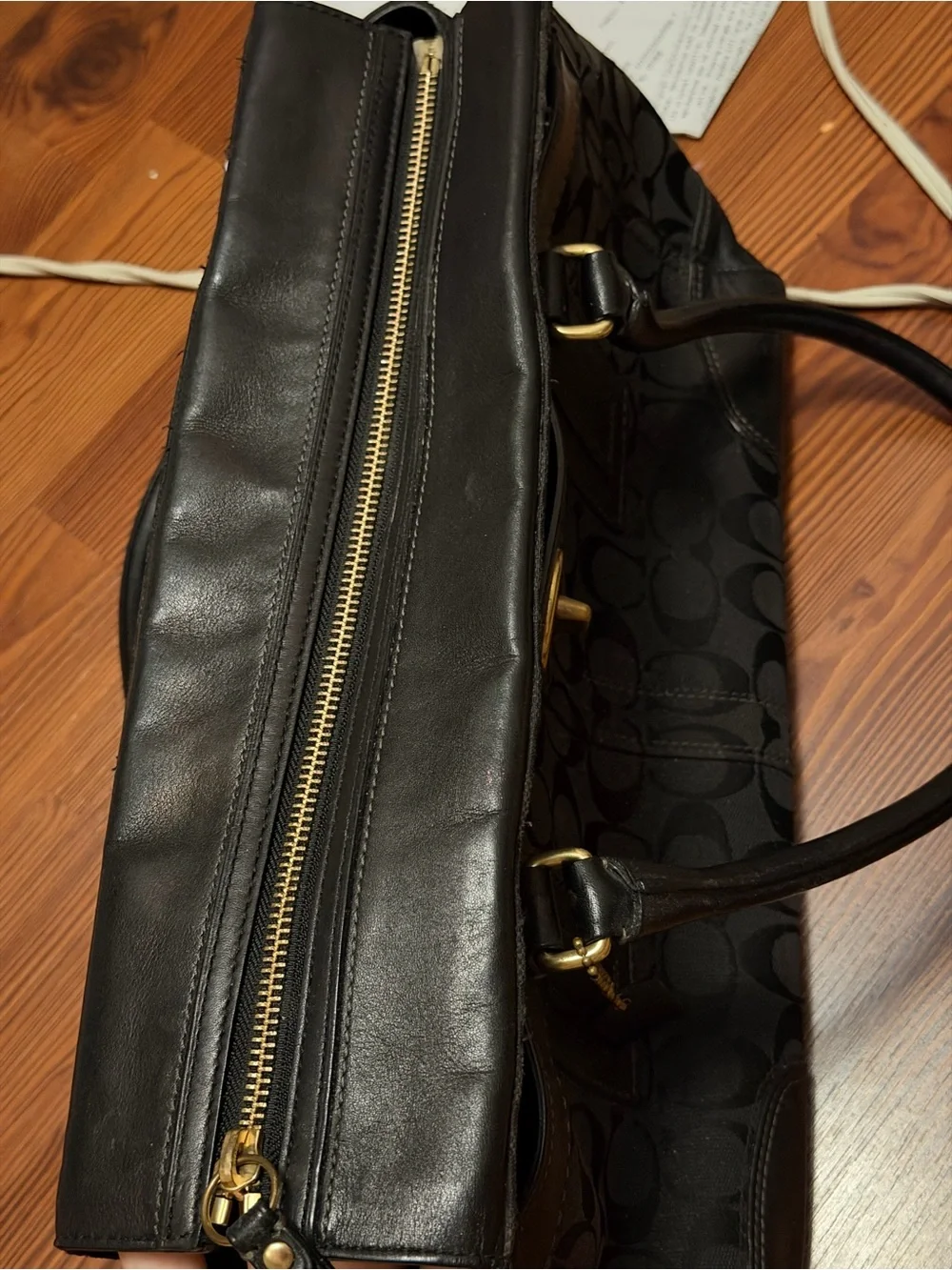 Black Hamptons carryall handbag
